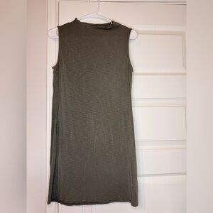 Anthropologie Dolan Left Coast Heather Sage Mockneck Sleeveless Tunic Top Size S